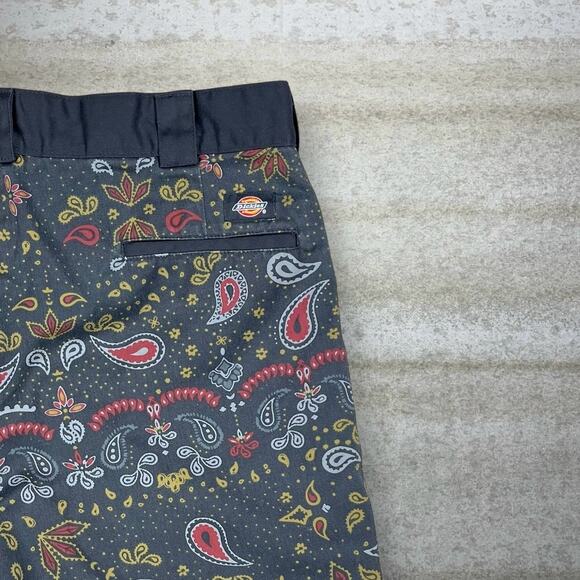 Dickies Khakis Pants Reworked Patchwork Cotton Regular Straight Leg Flat Front - Picture 3 of 4